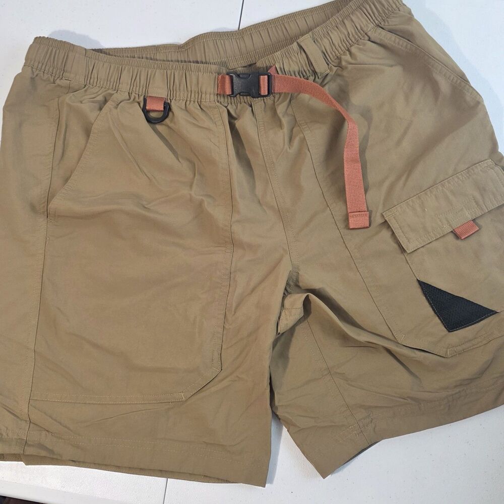 Eddie Bauer Shorts Men's Size Medium Alaska Gold Cargo Floatilla 2.0 EUC